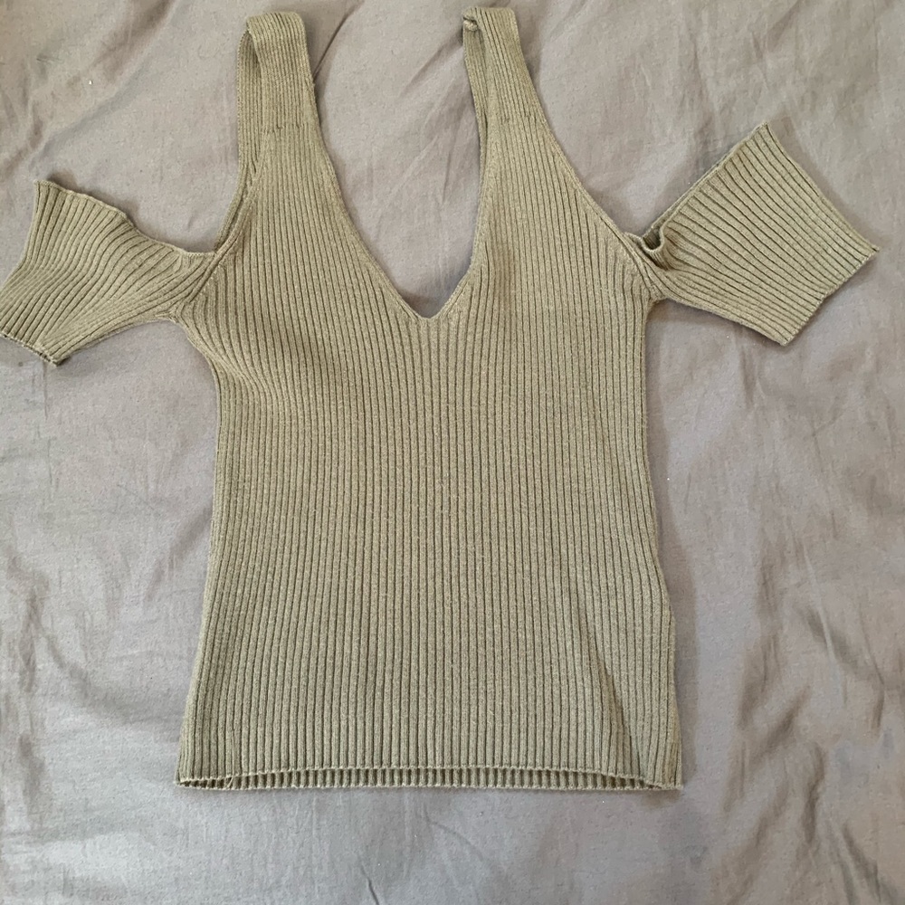 Kaki crop top